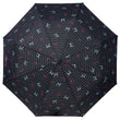 Parapluie Canne Auto Rayure Nœud Bleu