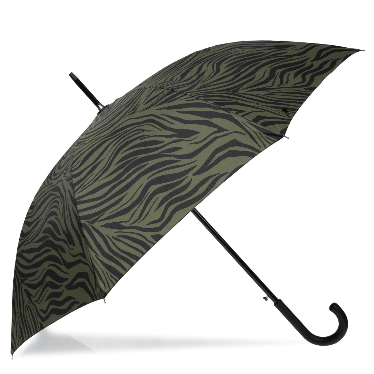 Parapluie Canne Auto Zèbre Kaki