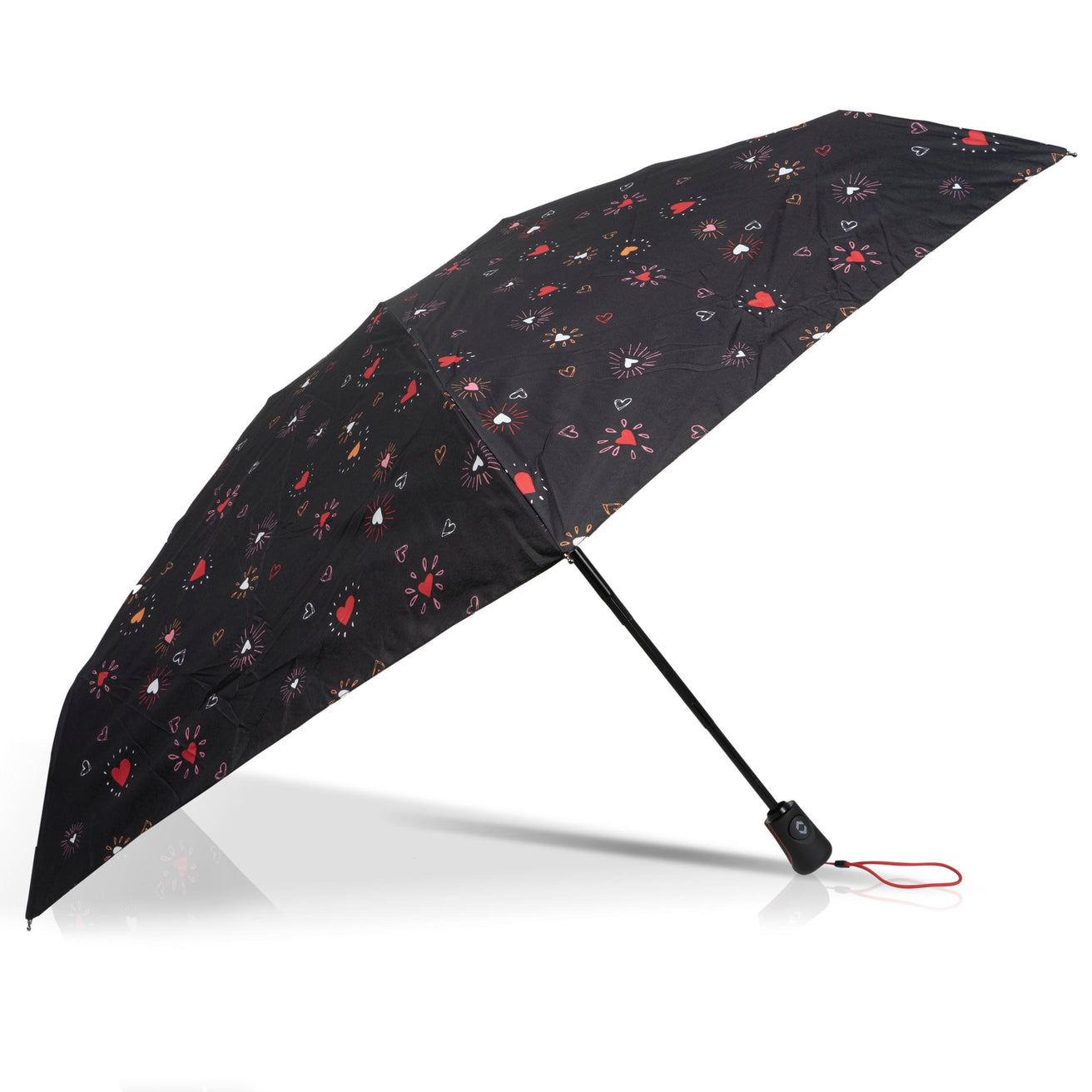 Parapluie Mini Auto Cœur Rouge