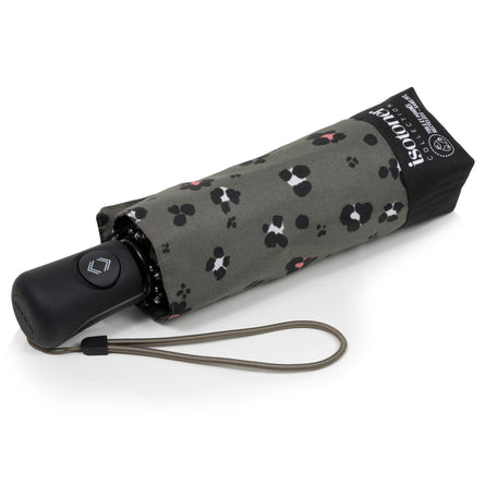 Parapluie Mini Auto Leopard Kaki - Isotoner