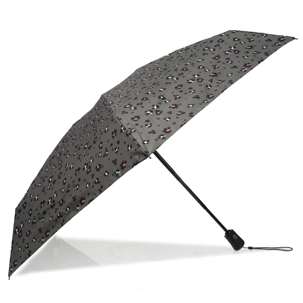 Parapluie Mini Auto Léopard Kaki - Isotoner
