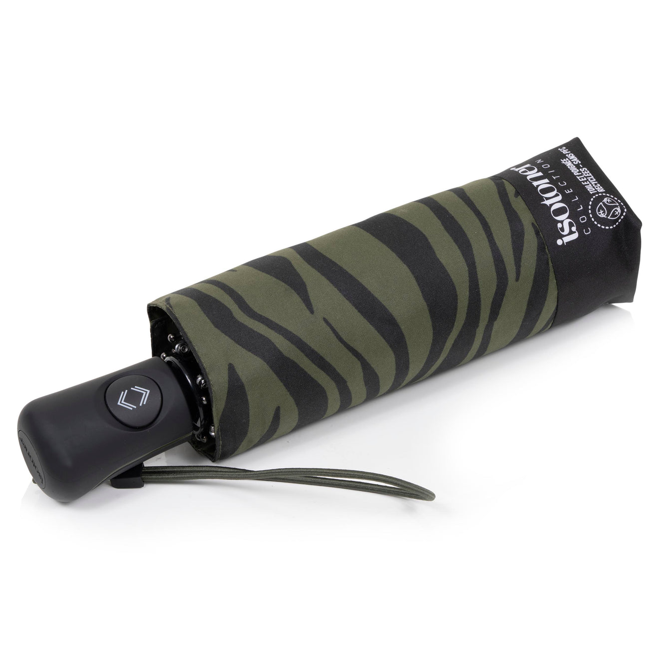 Parapluie Mini Auto Zèbre Kaki