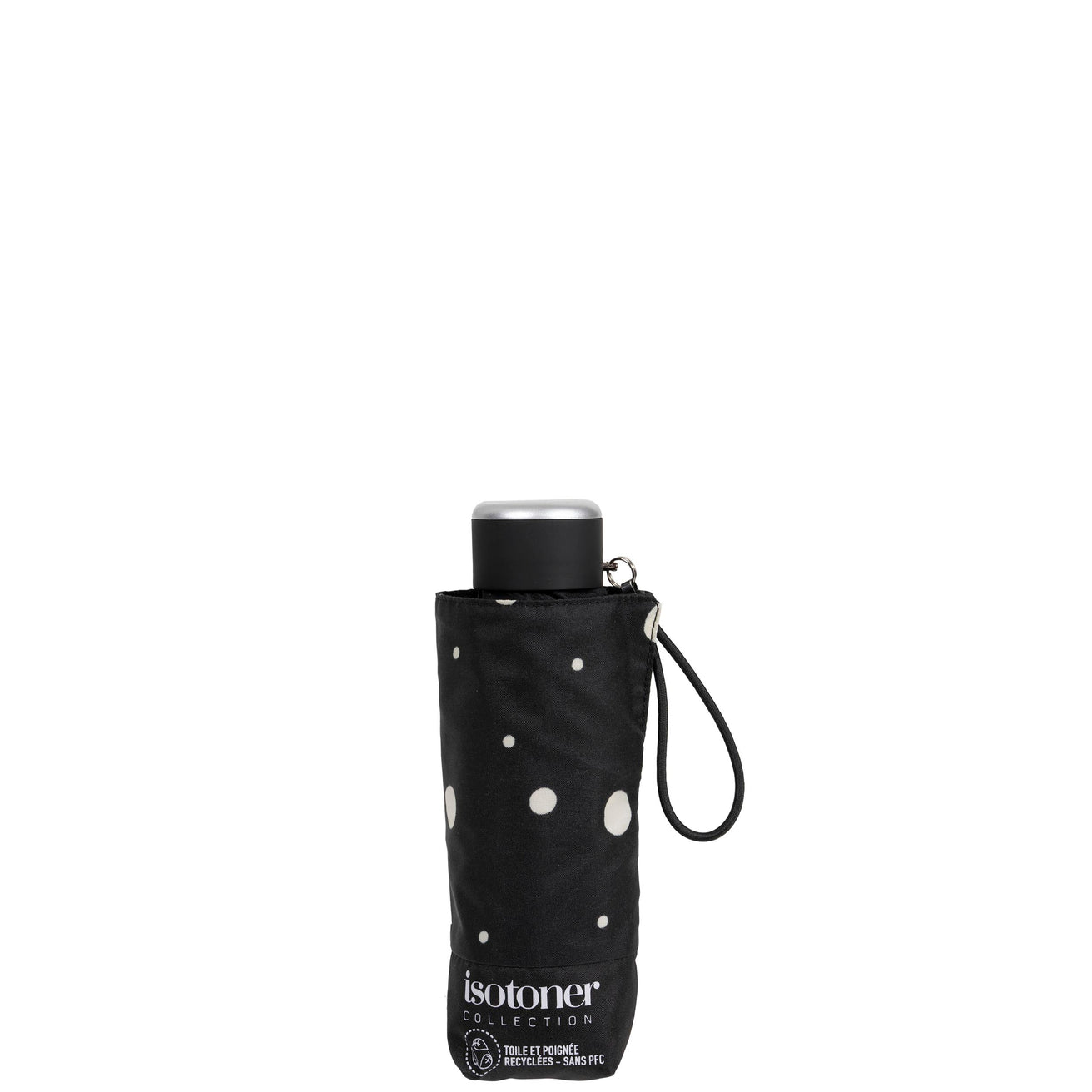 Parapluie Mini Slim Pois Noir/Jaune