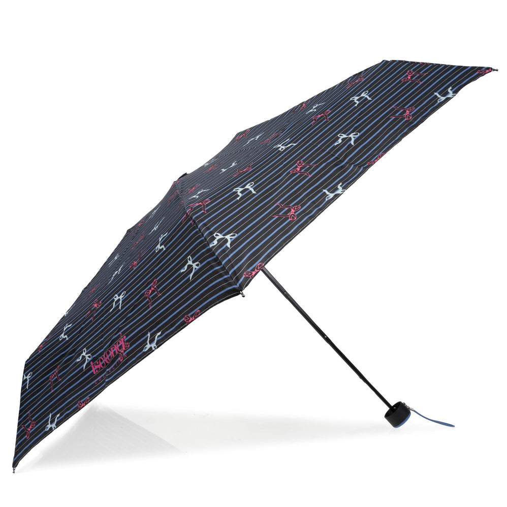 Parapluie Mini Slim Rayure Nœud Bleu - Isotoner