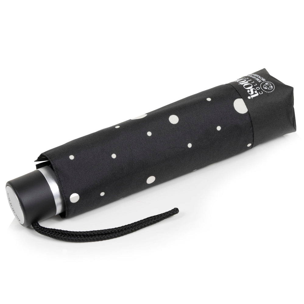 Parapluie Petit Prix Pois Noir/Jaune - Isotoner