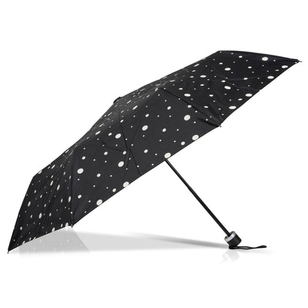 Parapluie Petit Prix Pois Noir/Jaune - Isotoner