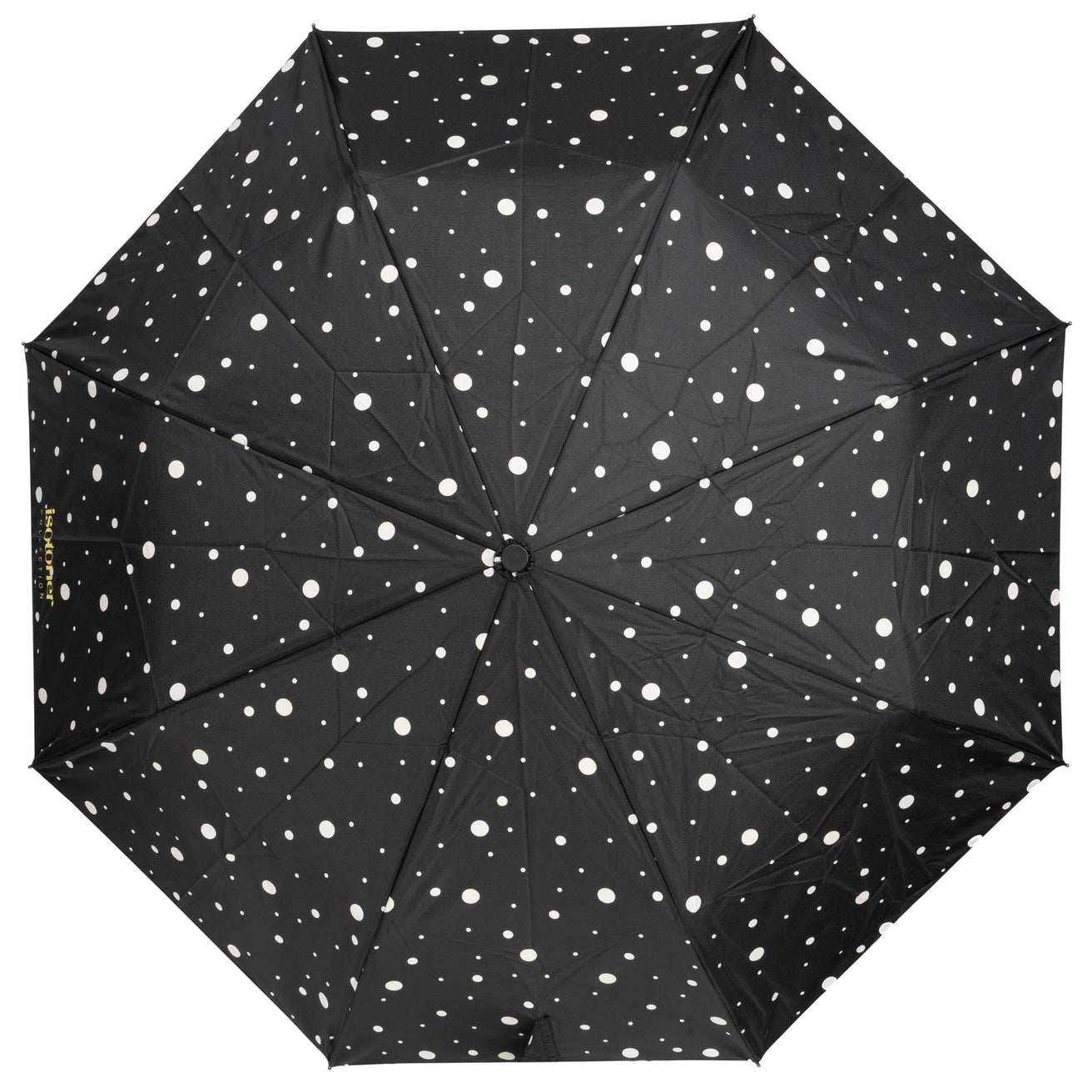 Parapluie Petit Prix Pois Noir/Jaune