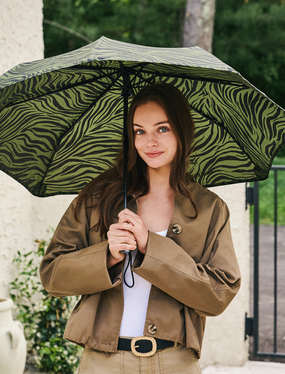 Parapluie X-TRA SOLIDE 28 cm Zèbre Kaki