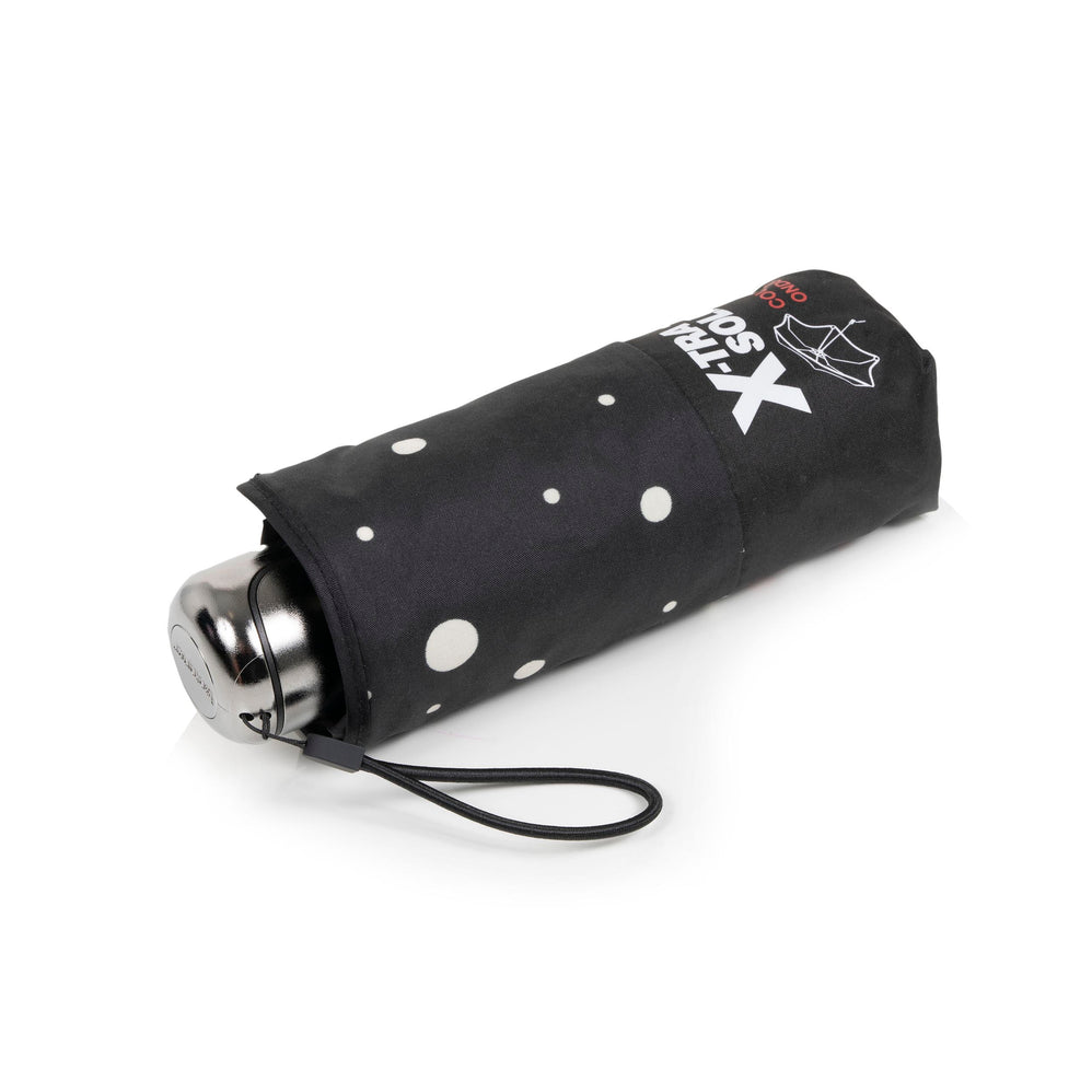Parapluie X-TRA SOLIDE ALPHA 17,5 cm Pois Noir/Jaune - Isotoner