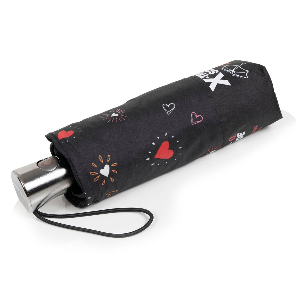 Parapluie X-TRA SOLIDE ALPHA 23 cm Cœur Rouge - Isotoner