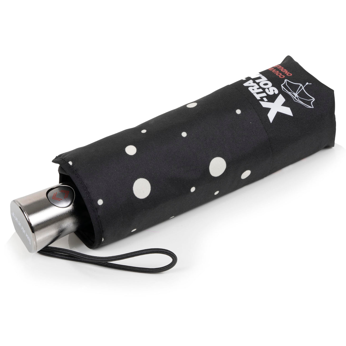 Parapluie X-TRA SOLIDE 23 cm Pois Noir/Jaune