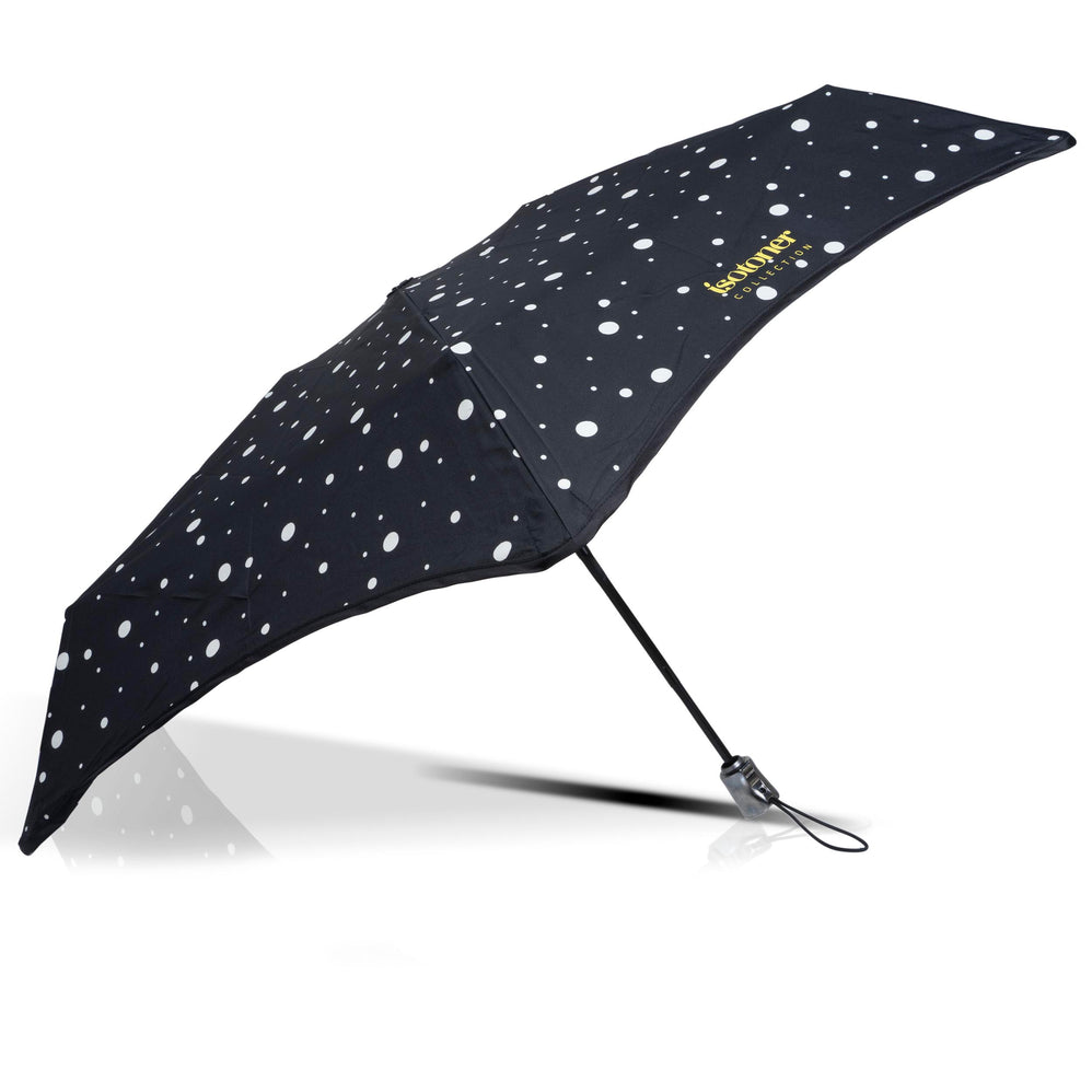Parapluie X-TRA SOLIDE 23 cm Pois Noir/Jaune - Isotoner