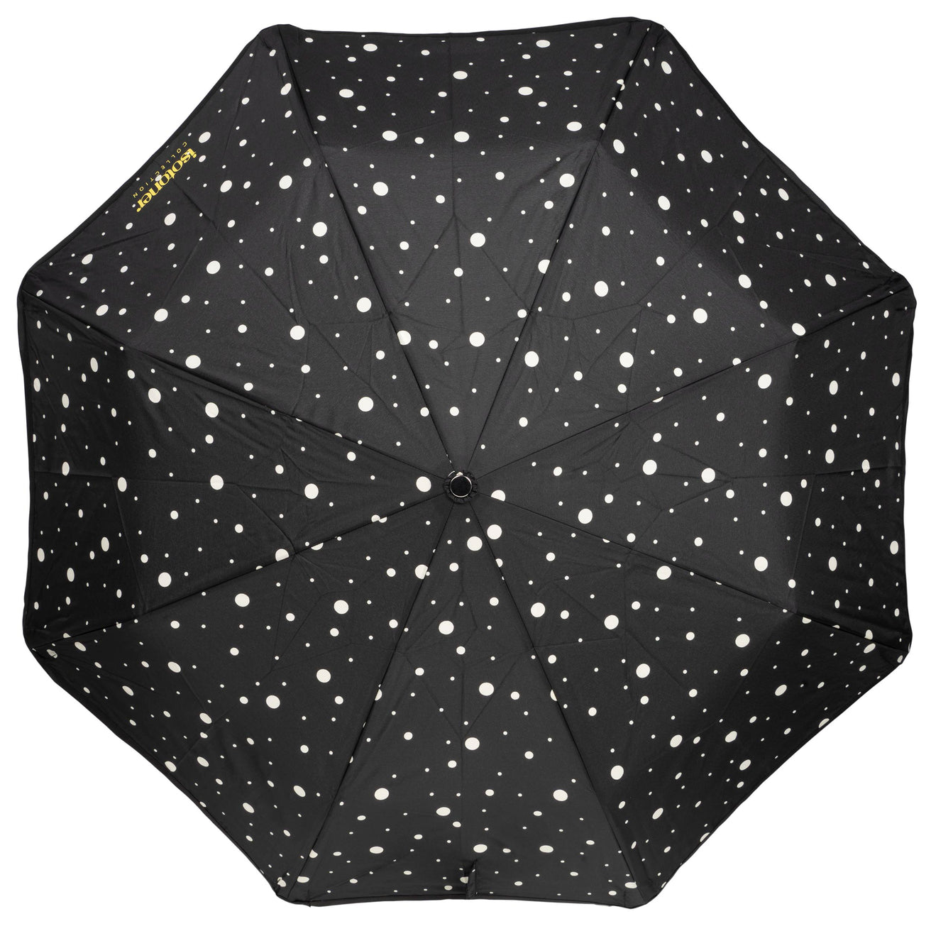 Parapluie X-TRA SOLIDE 28 cm Pois Noir/Jaune