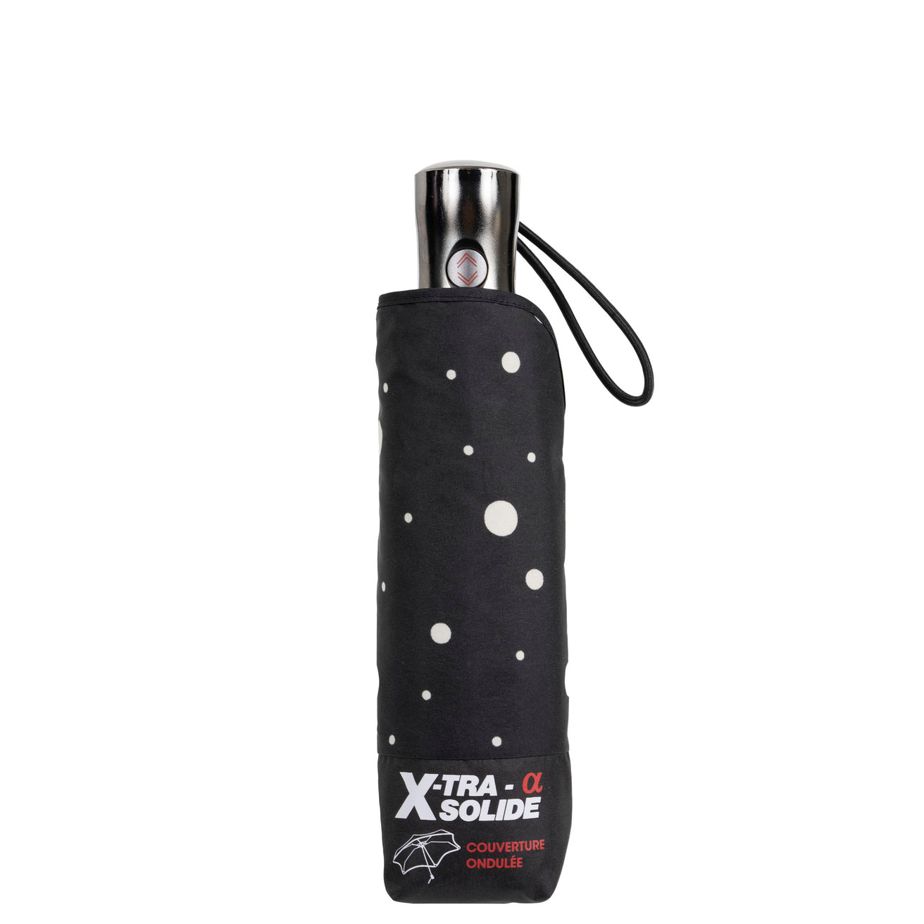 Parapluie X-TRA SOLIDE 28 cm Pois Noir/Jaune