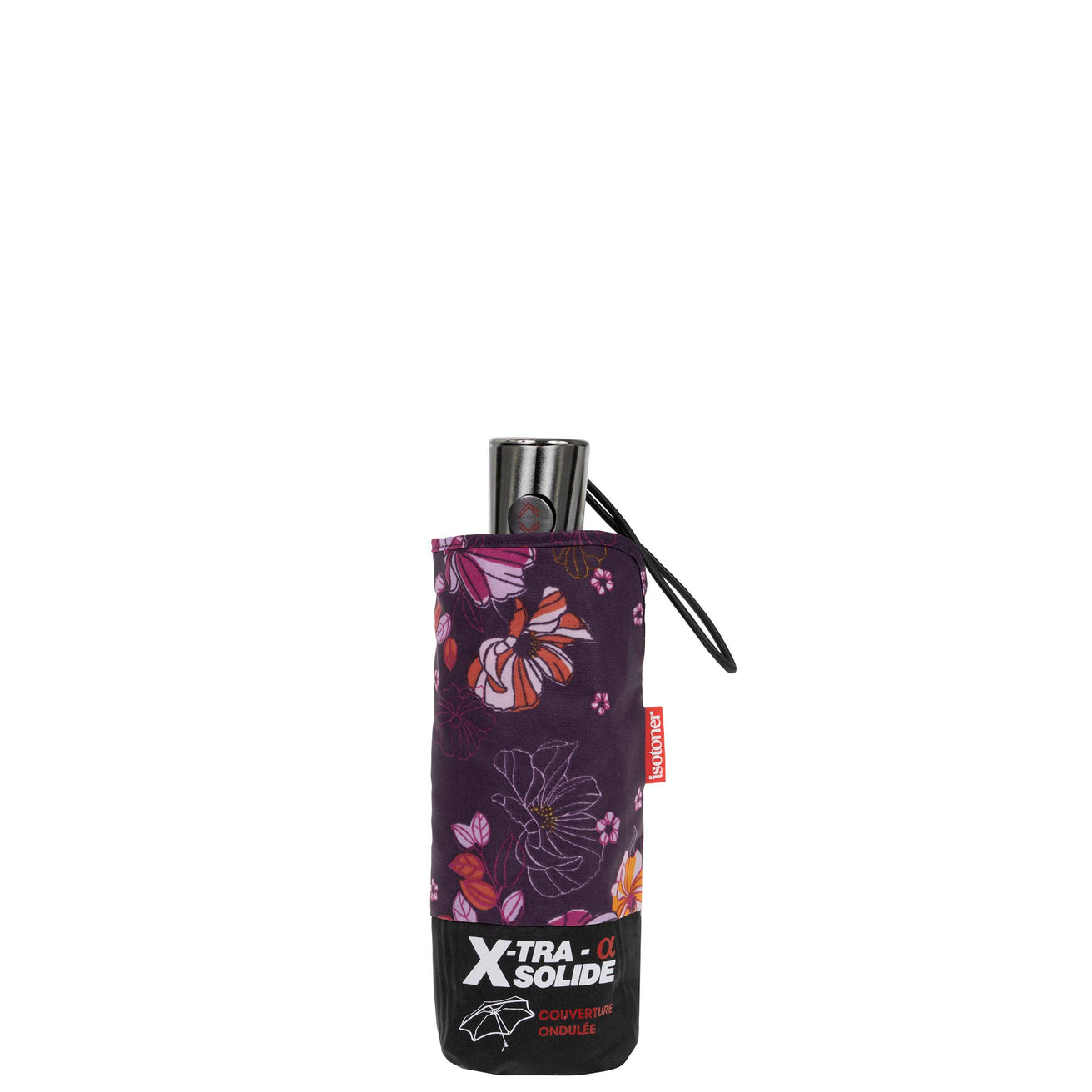 Parapluie X-TRA SOLIDE ALPHA 23 cm Fleurs Aubergine