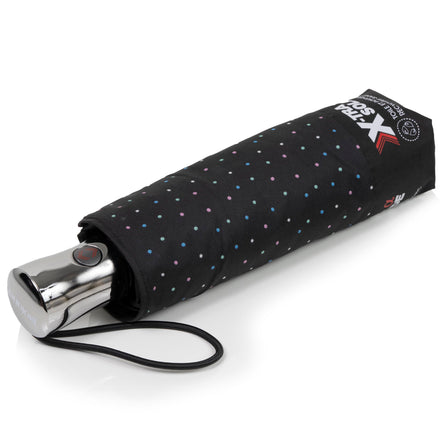 Parapluie X-TRA SOLIDE ALPHA 28 cm Mini Pois Noir - Isotoner