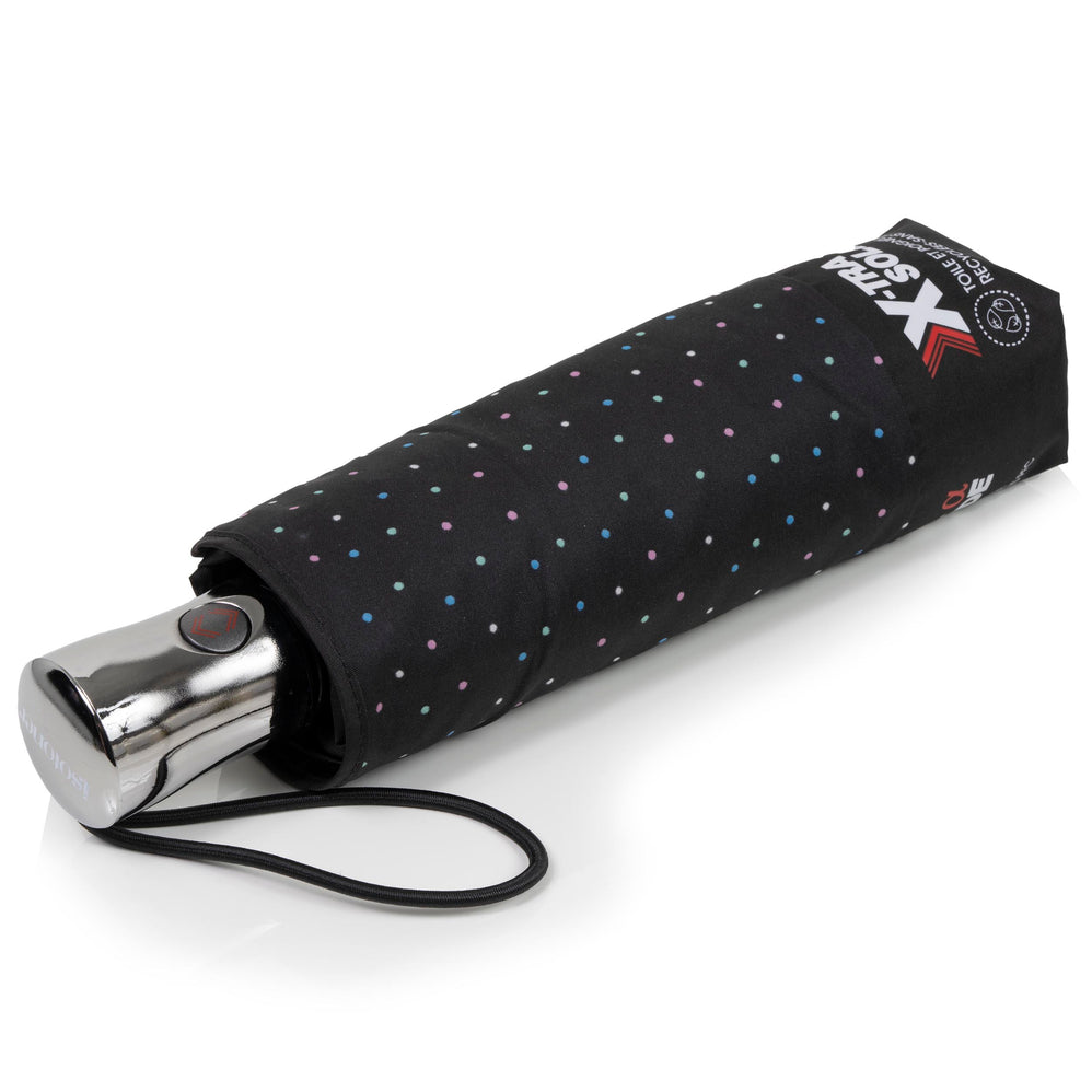 Parapluie X-TRA SOLIDE 28 cm Mini Pois Noir - Isotoner