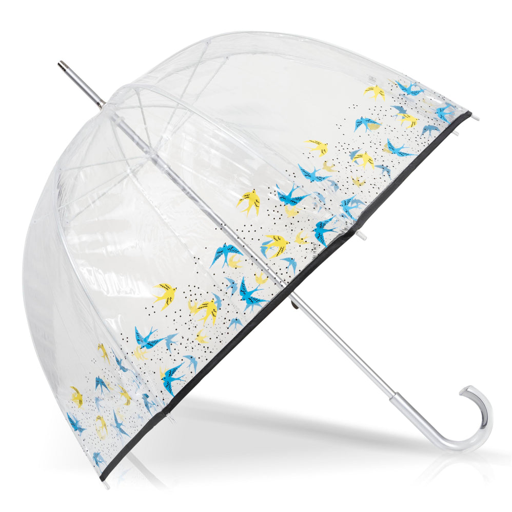 Parapluie cloche transparent PVC/Hirondelles - Isotoner