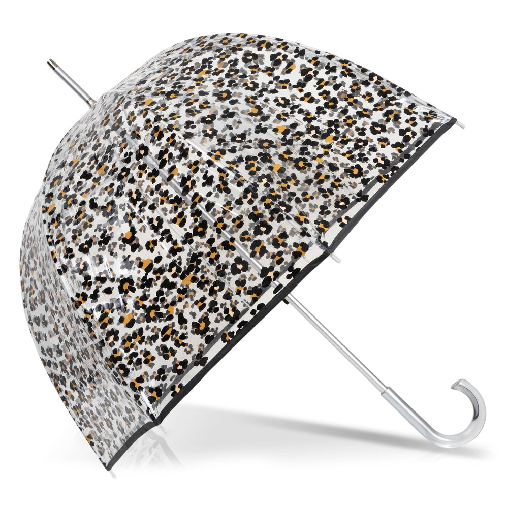 Parapluie cloche transparent PVC/Léopard Noir - Isotoner