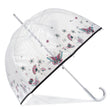 Parapluie cloche transparent PVC/Papillon rose