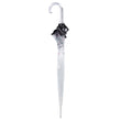 Parapluie cloche transparent PVC/Papillon rose