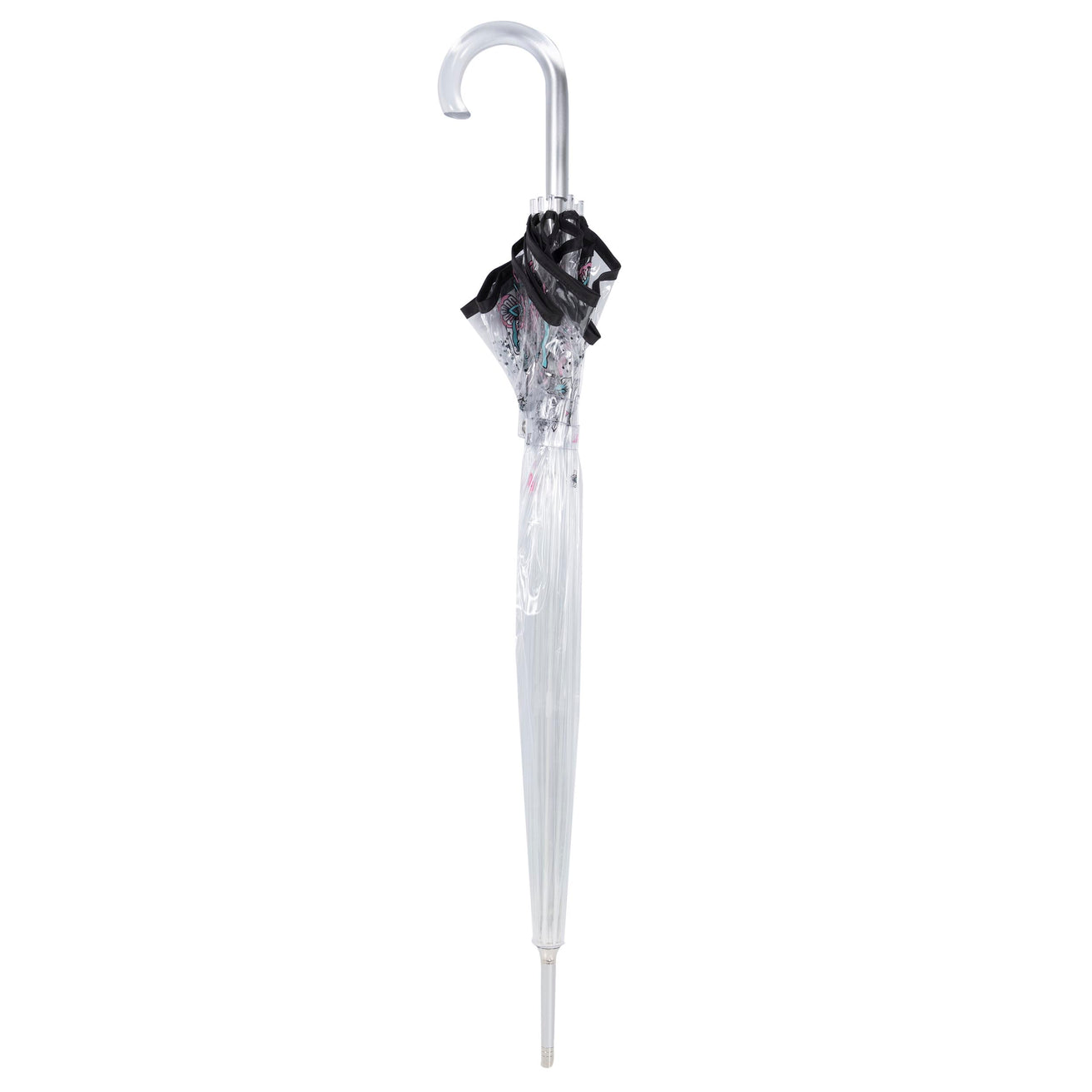 Parapluie cloche transparent PVC/Papillon rose