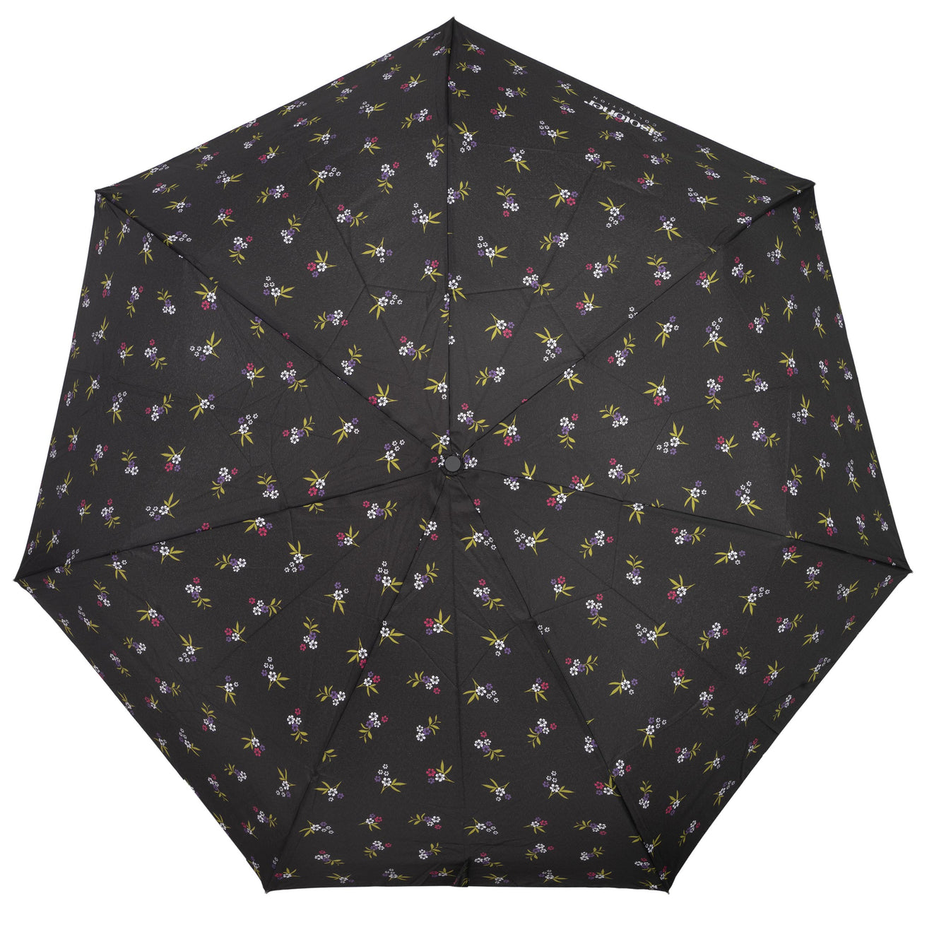 Parapluie ombrelle Noir Petites Fleurs UPF50+