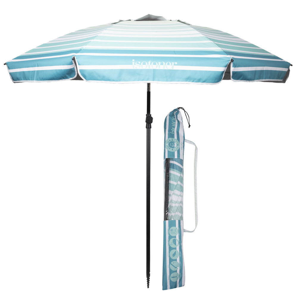 Parasol de plage Rayures bleues - Isotoner