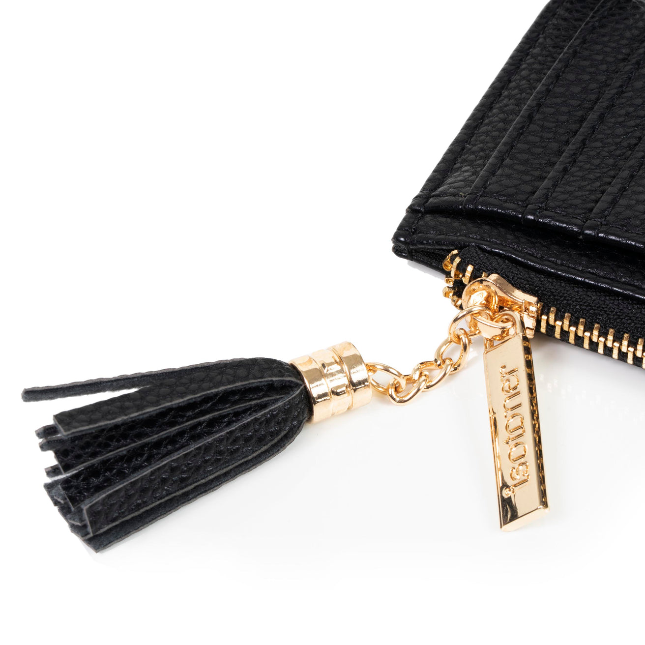 Porte-Cartes Femme zippé Noir