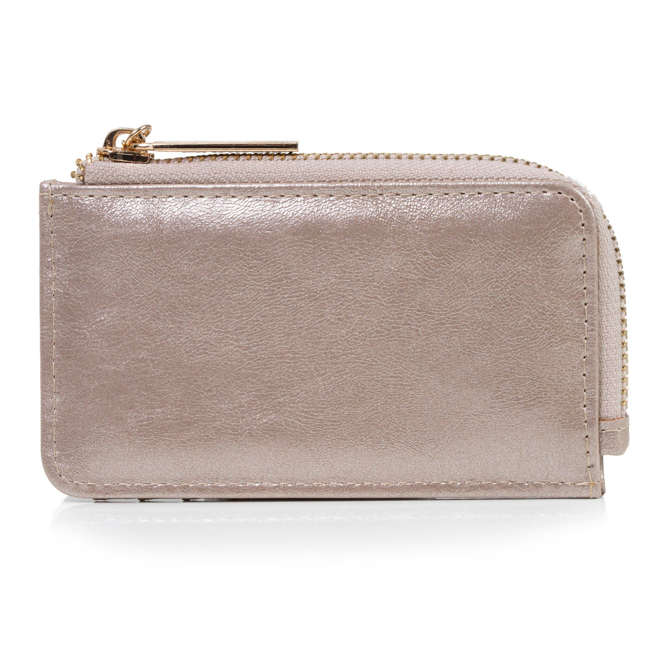 Porte-Cartes Femme zippé Or