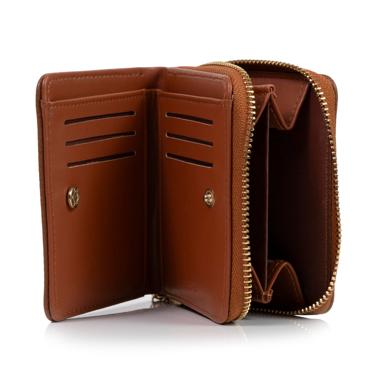 Porte-monnaie Femme compact Camel