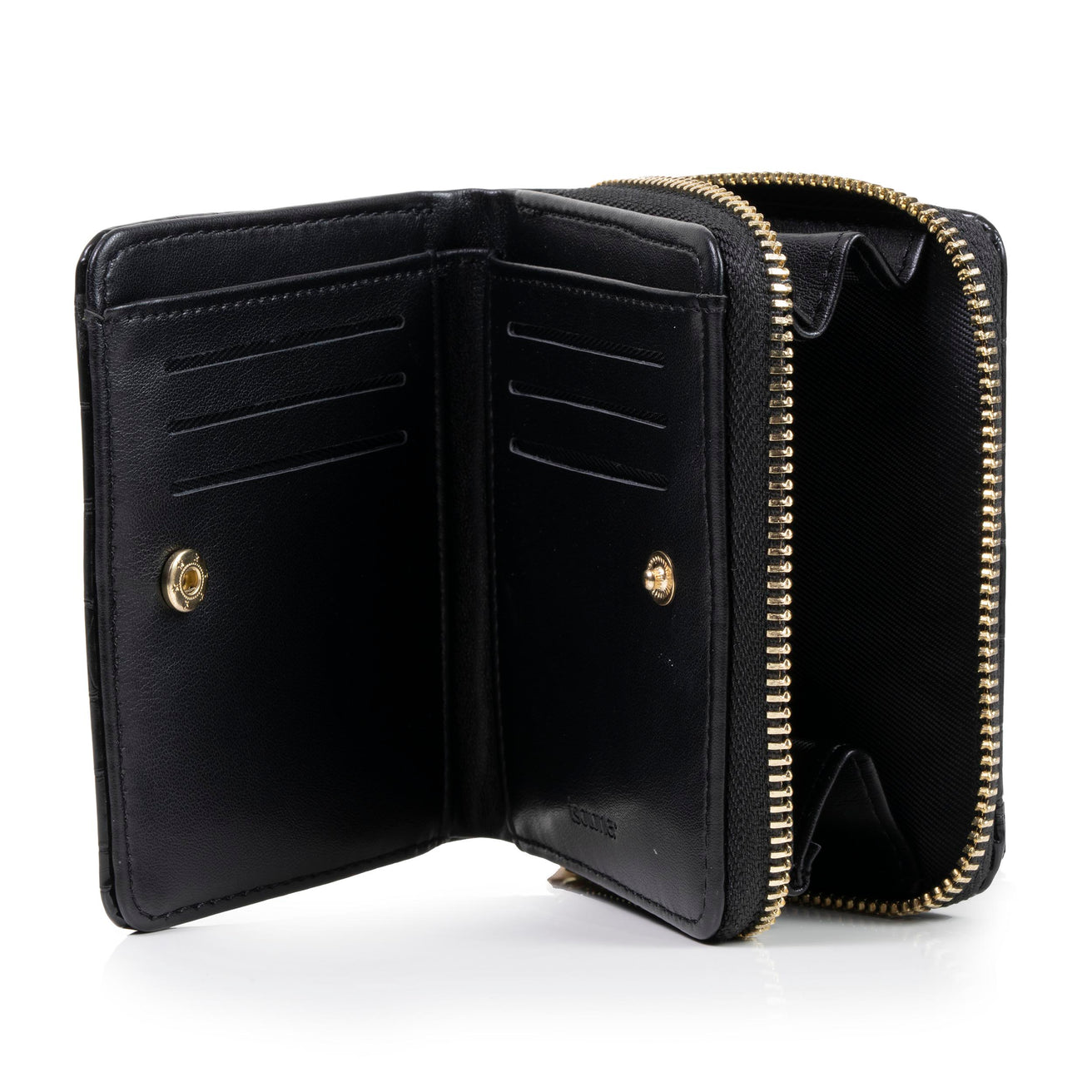 Porte-monnaie Femme compact Noir