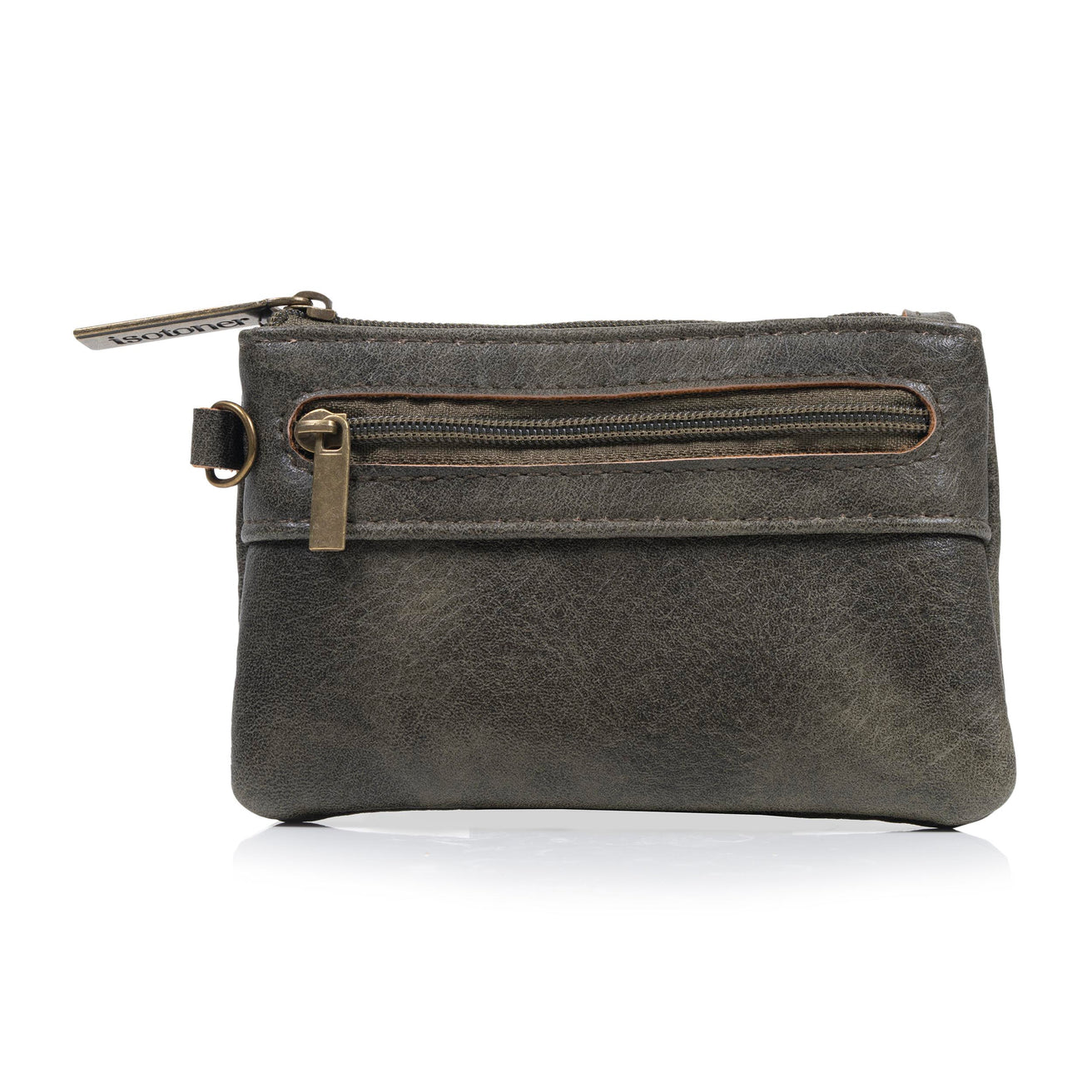 Porte-monnaie Homme zippé Kaki
