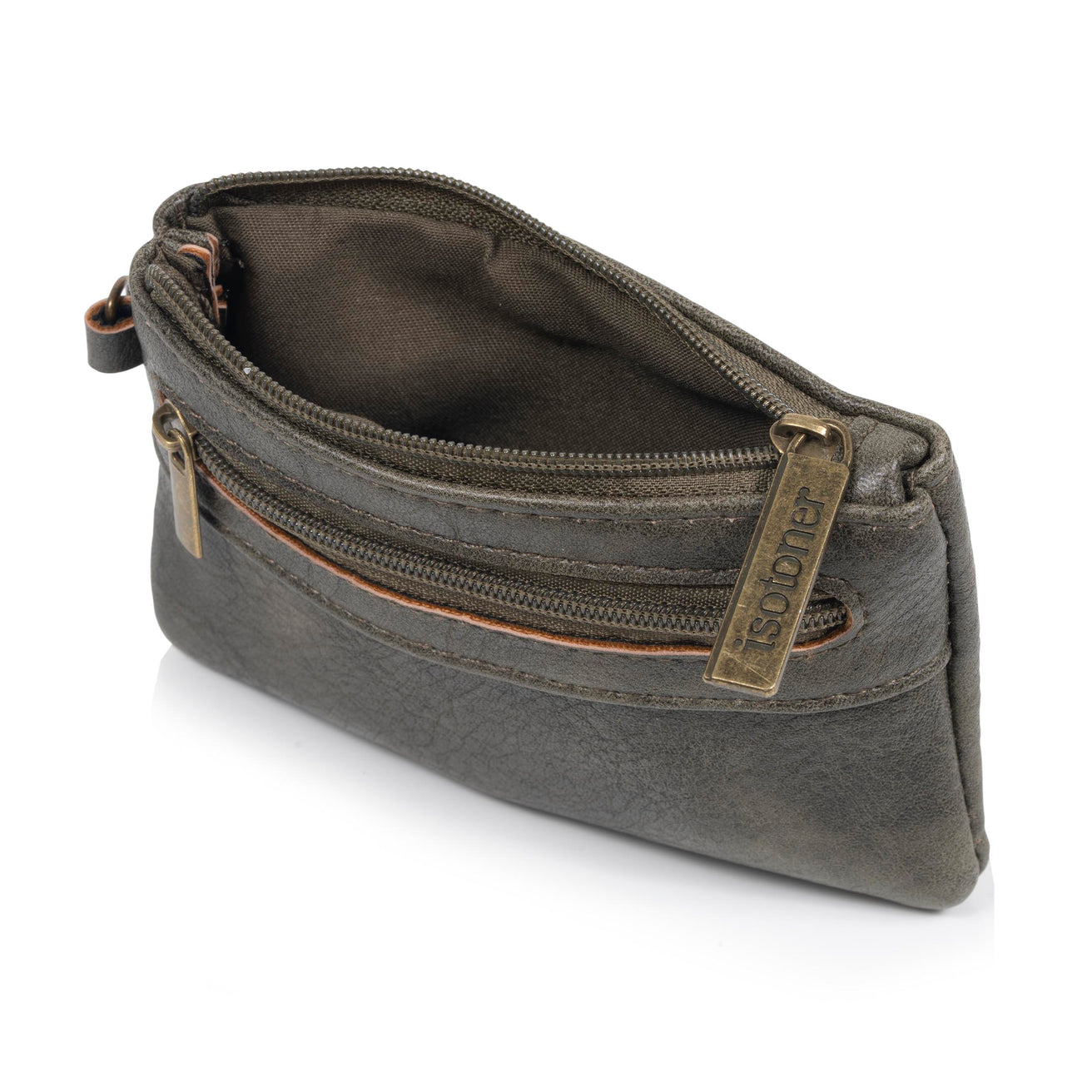 Porte-monnaie Homme zippé Kaki
