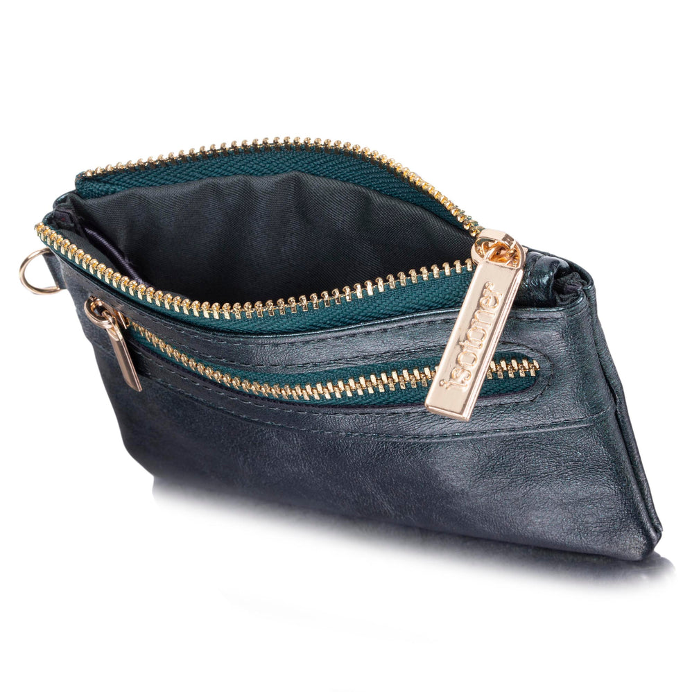 Porte-monnaie Femme zippé Vert - Isotoner