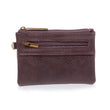 Porte-monnaie zippé Homme Marron