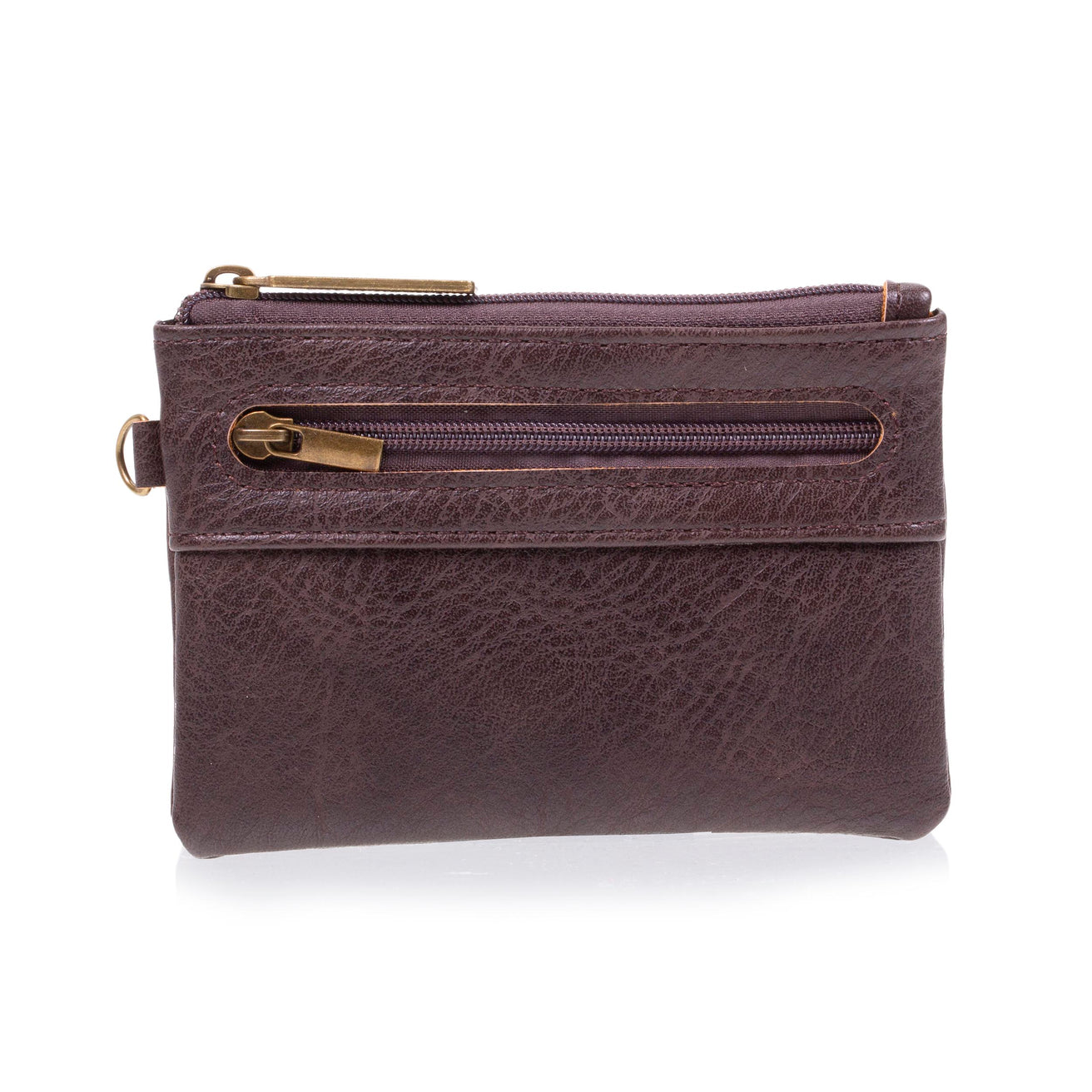 Porte-monnaie zippé Homme Marron