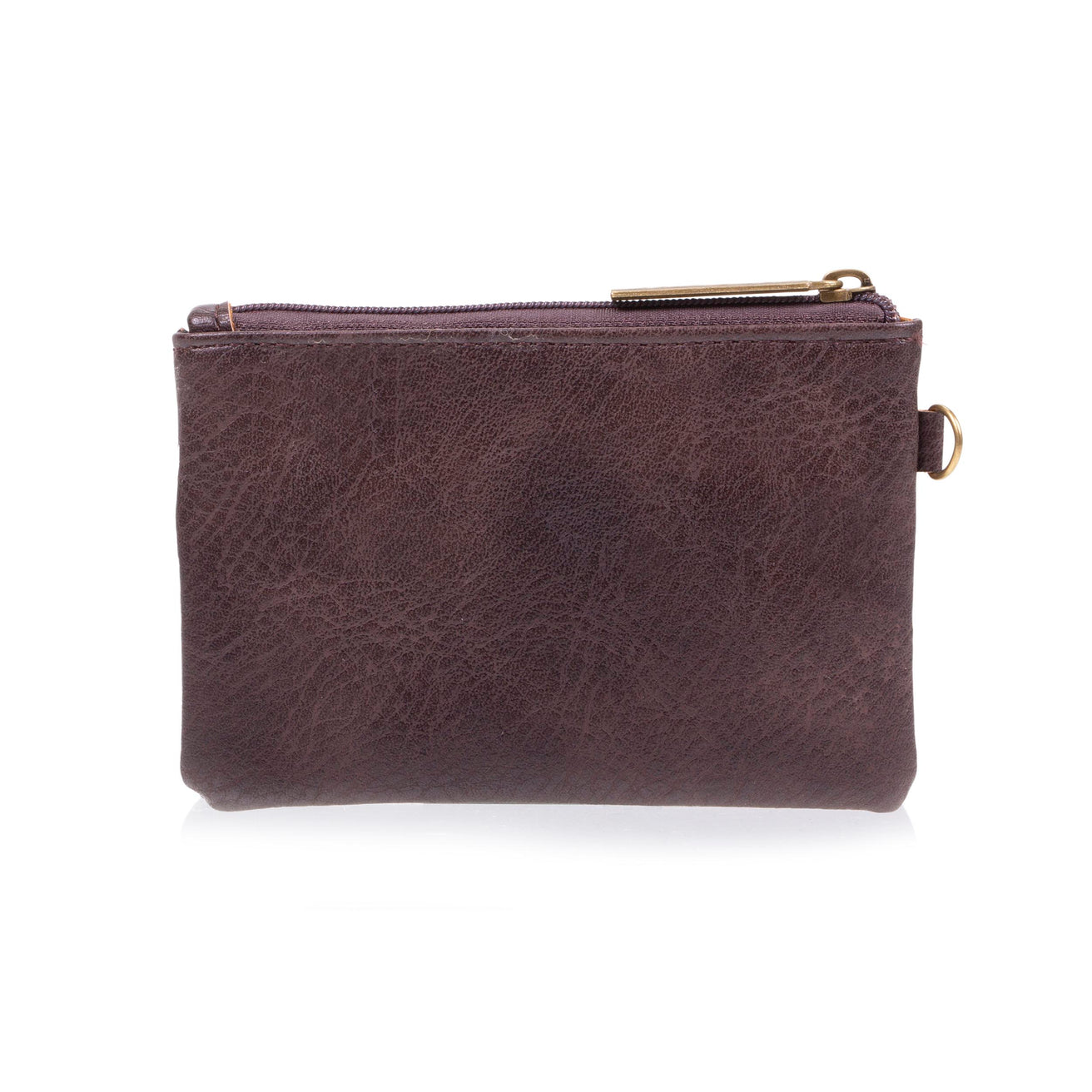 Porte-monnaie zippé Homme Marron