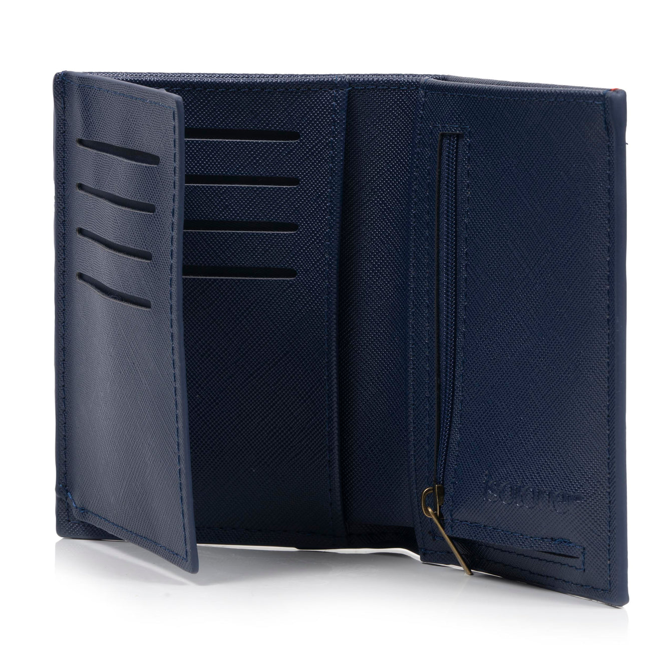 Portefeuille 3 volets Homme Marine