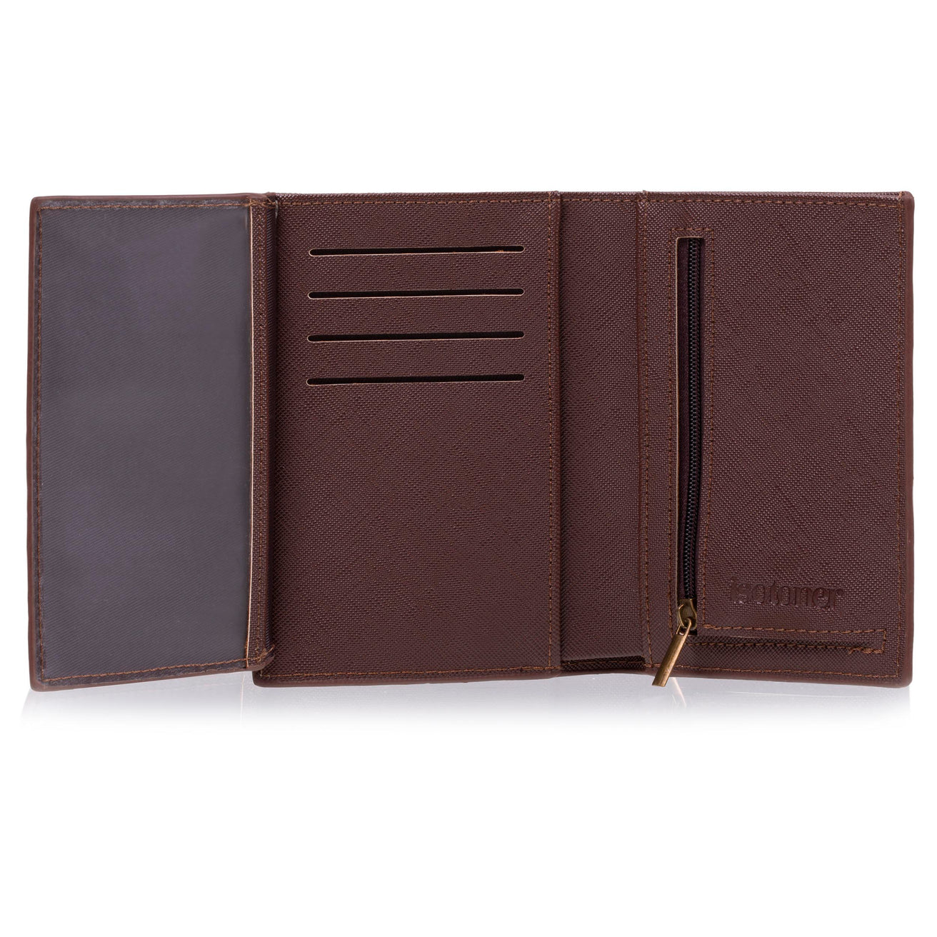 Portefeuille 3 volets Homme Marron
