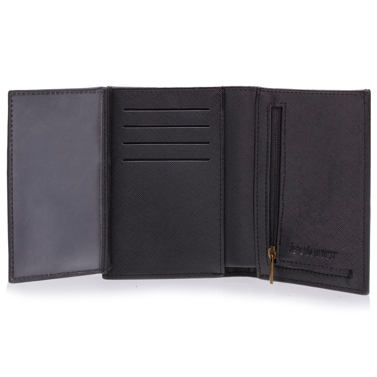 Portefeuille 3 volets Homme Noir