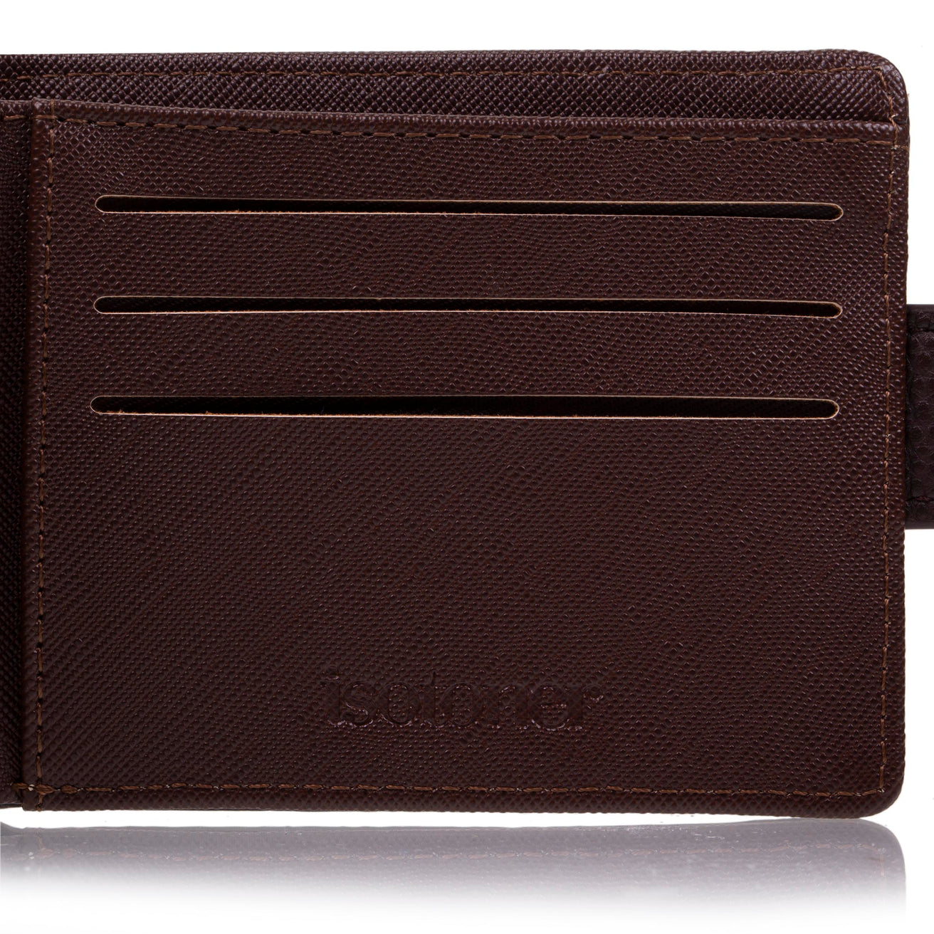Portefeuille rabat avec patte Homme Marron