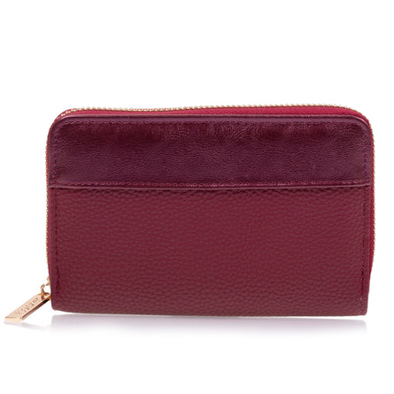 Portefeuille Femme zippé Rouge - Isotoner