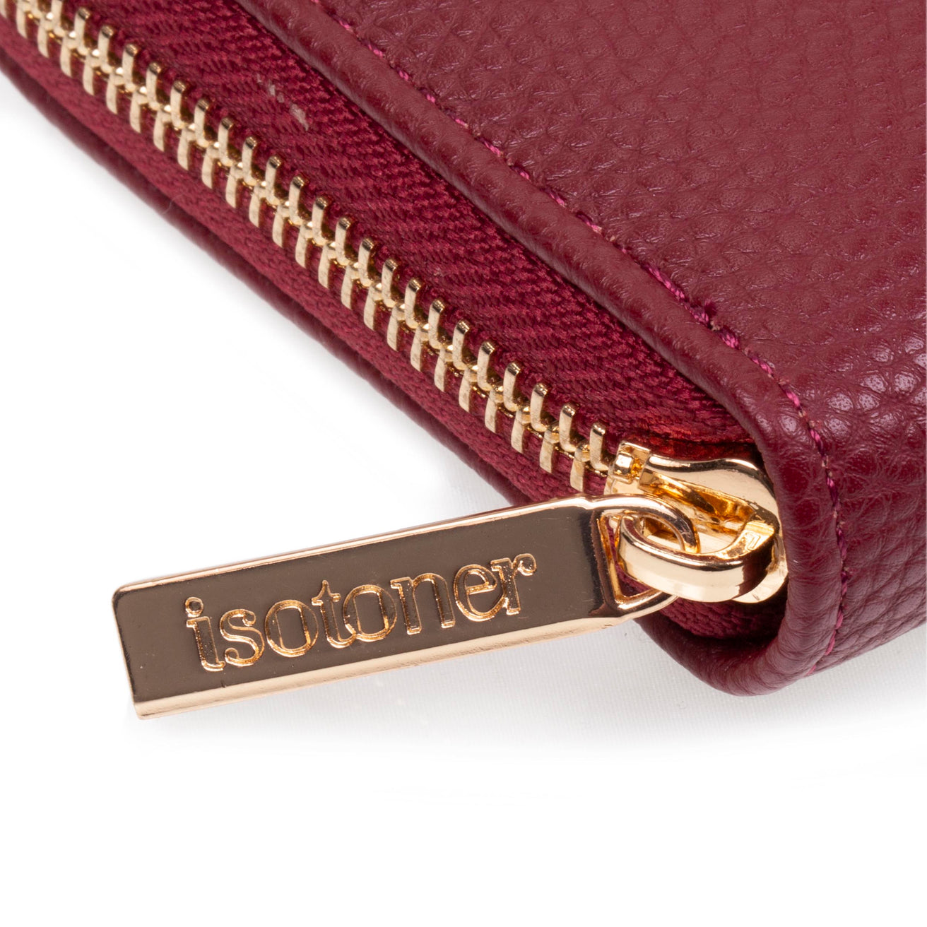 Portefeuille Femme zippé Rouge