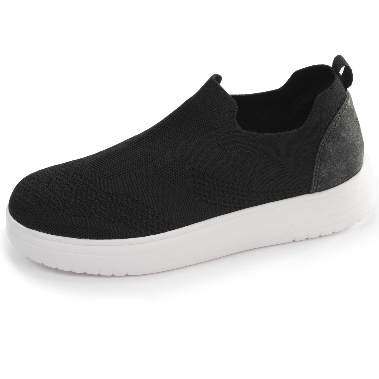 Baskets Femme slip-on plateforme Noir Isotoner1