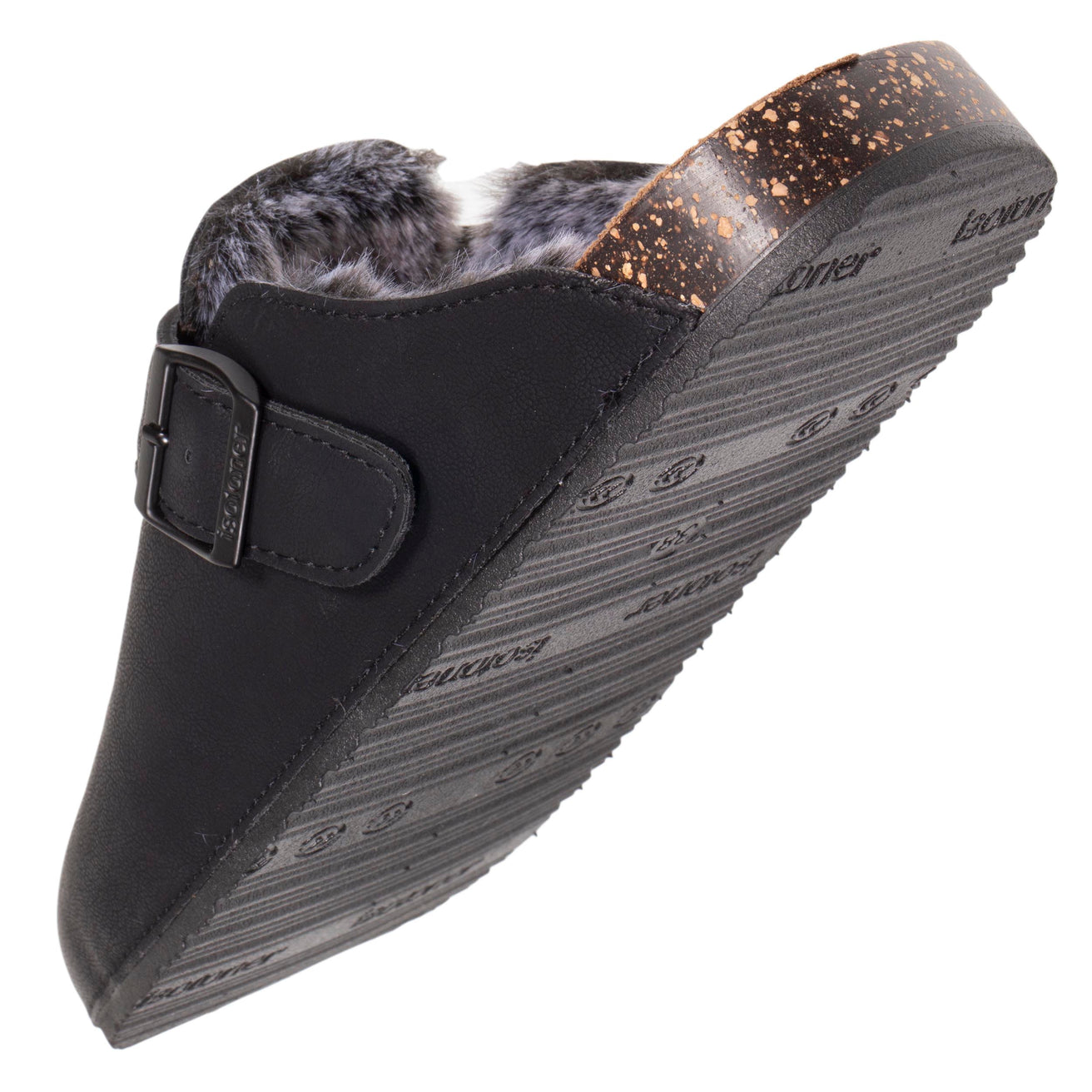 Sabots Outlet Sabot Fantaisie Femme Sabots Fourrés Femme Noir Isotoner