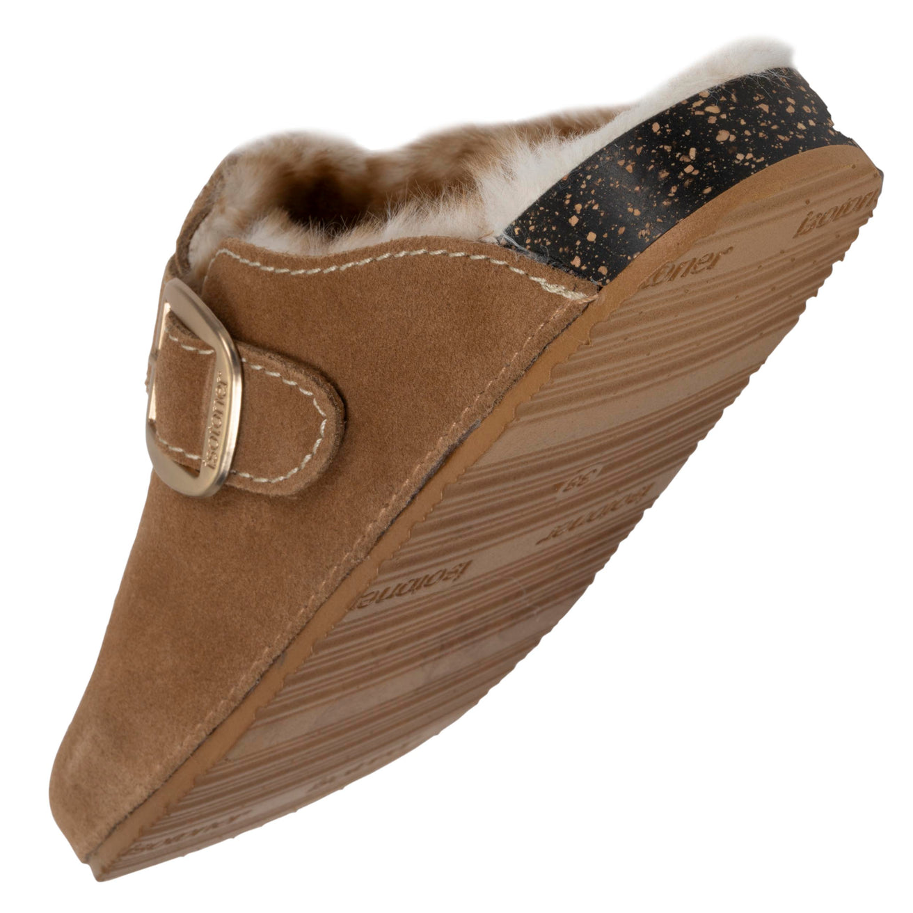 Sabots Femme Camel surpiqûres blanches