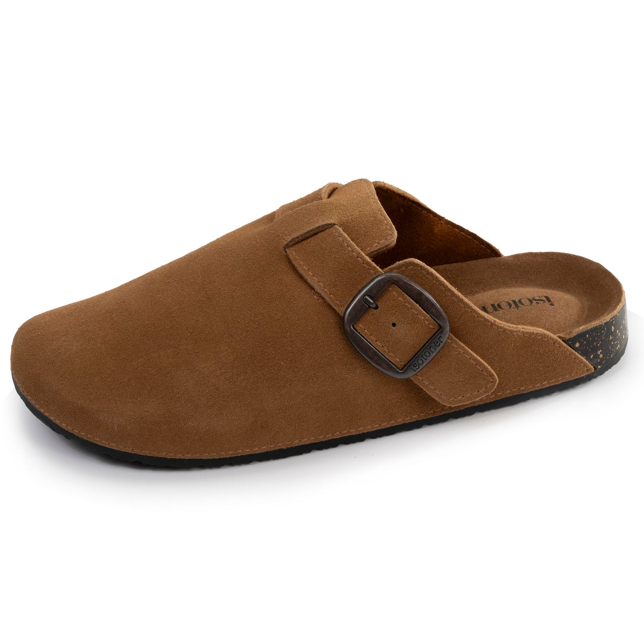 Mules Sabots Femme cuir Camel Isotoner - Main Image