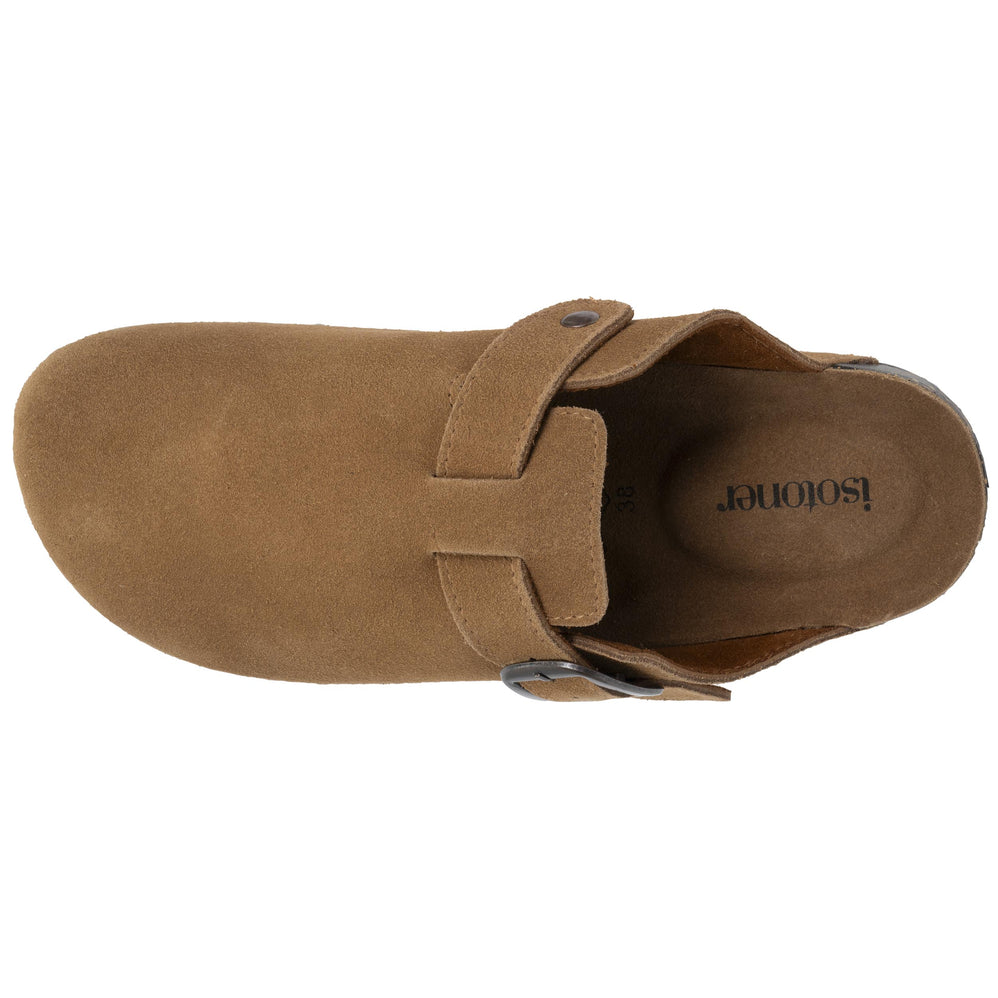 Mules Sabots Femme cuir Camel - Isotoner