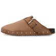 Sabots Femme fourrés Camel clous